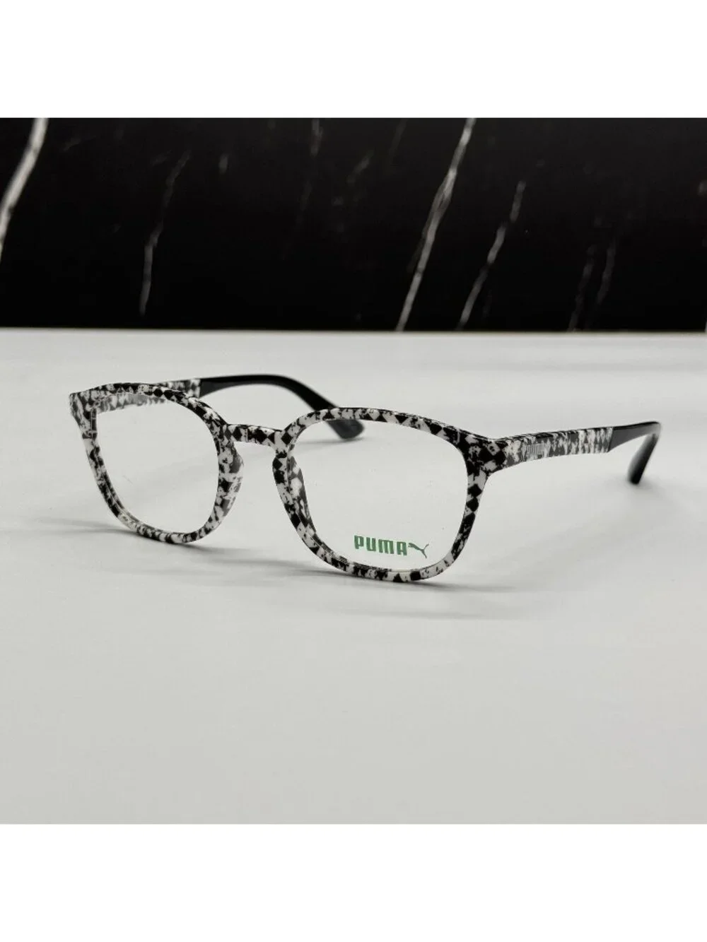 Puma PU0118O 001 Black White Kids Eyeglasses NEW